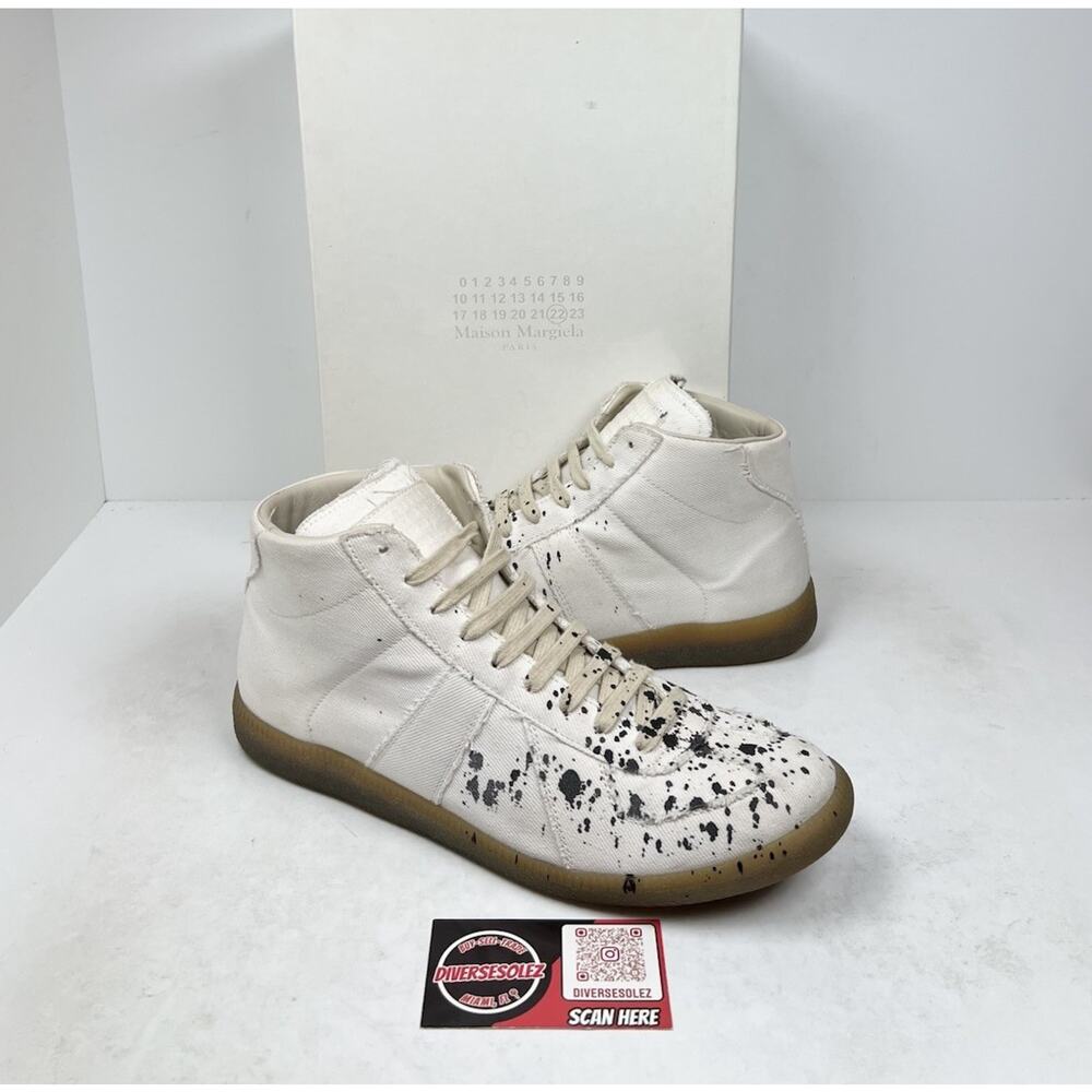 Size 43EU/10US - Maison Margiela GAT High Paint Splatter🎨 RARE/RETAIL $630!